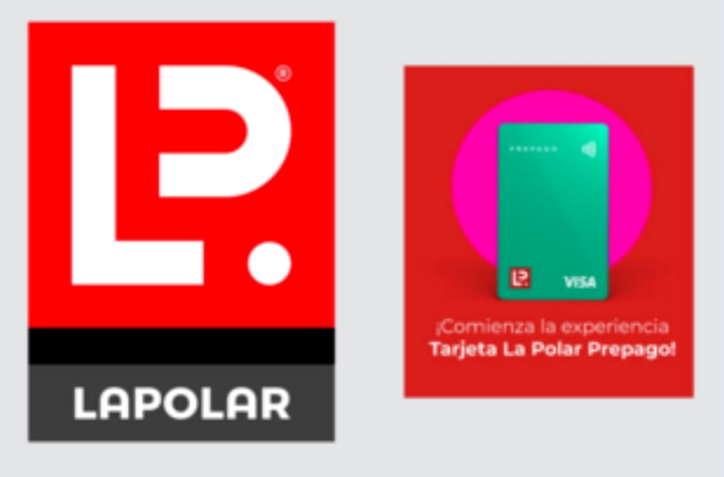 La Polar brand mark next to the Tarjeta La Polar Prepago launch creative.